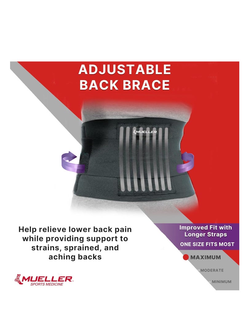 Mueller MUELLER Sports Medicine Adjustable Back Brace, Back Pain Relief Support for Men and Women, Ideal for Upper and Lower Back Pain, Sciatica, Scoliosis, Black - Image 3