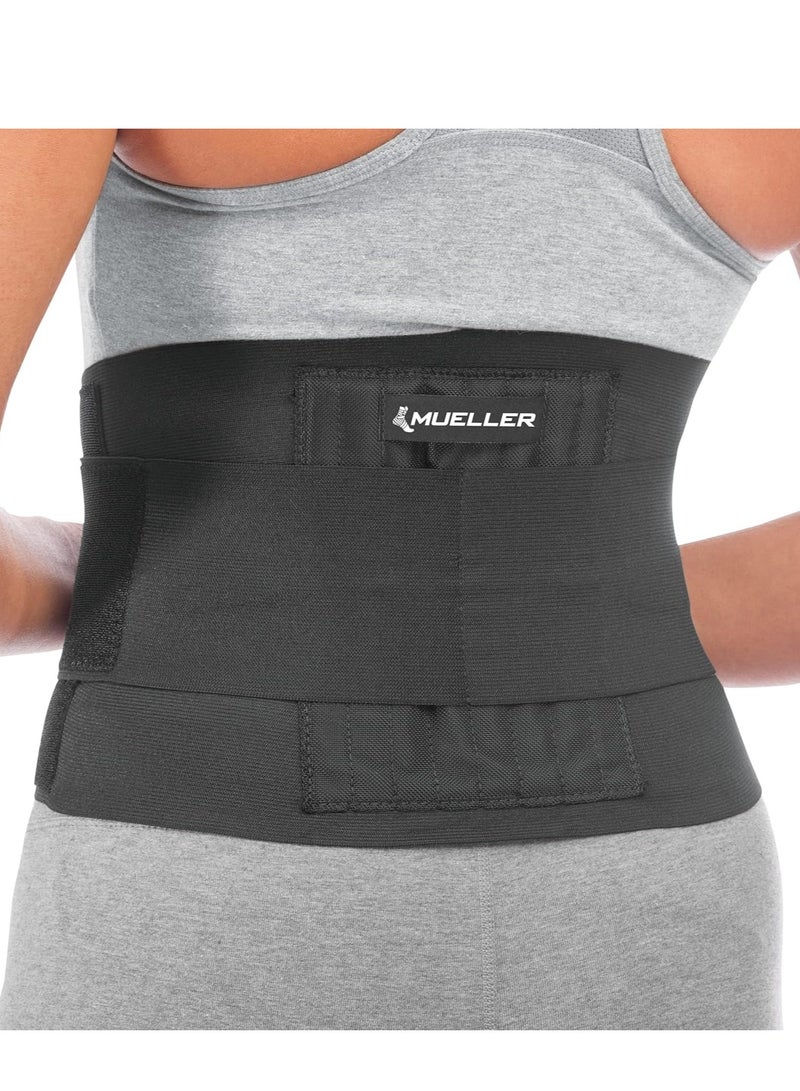 Mueller MUELLER Sports Medicine Adjustable Back Brace, Back Pain Relief Support for Men and Women, Ideal for Upper and Lower Back Pain, Sciatica, Scoliosis, Black - Image 1