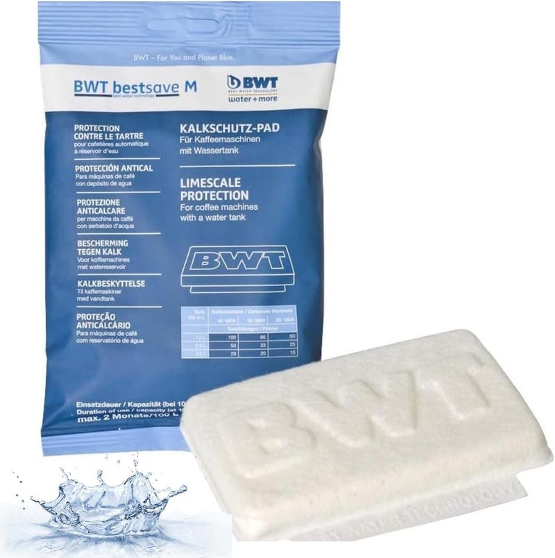 BWT Bestsave M Limescale Protection Pad For Coffee Machine And Espresso Machine - Capacity Upto 2 Months or 100 liters - PACK OF 3 - Image 1