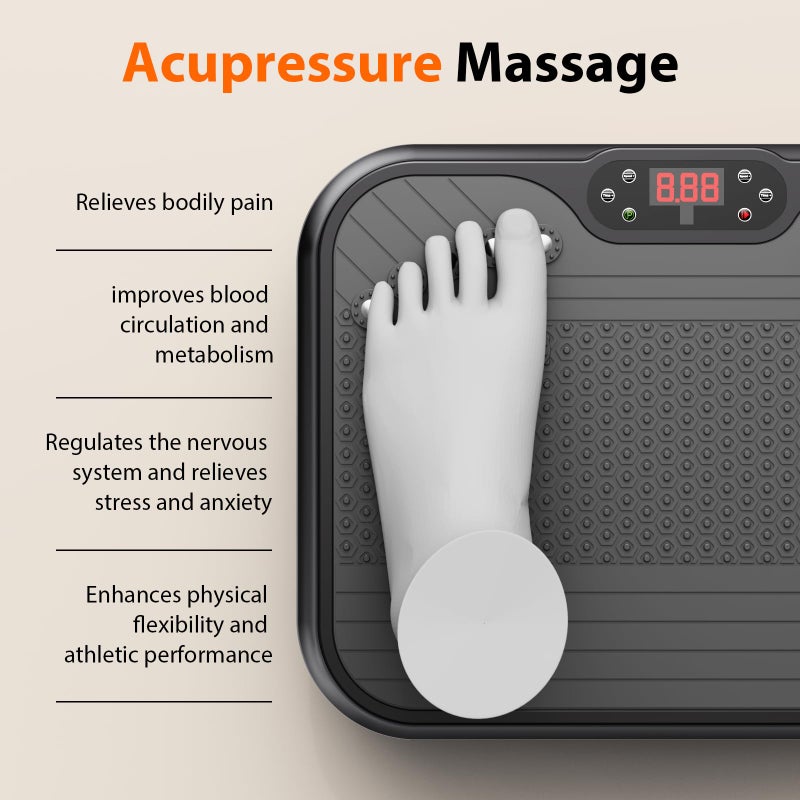 DKDNSJ Vibration Plate Exercise Machine for Lymphatic Drainage,Power Vibrate Stand Shake Board 400 Lbs Capacity Fitness Platform with Fitness Resistance Bands Weight Loss Gifts for Women Men - Image 5