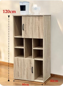 Living Modern Wooden Storage Cabinets With Door And Open Shelves 60*40*120 CM  - Image 2