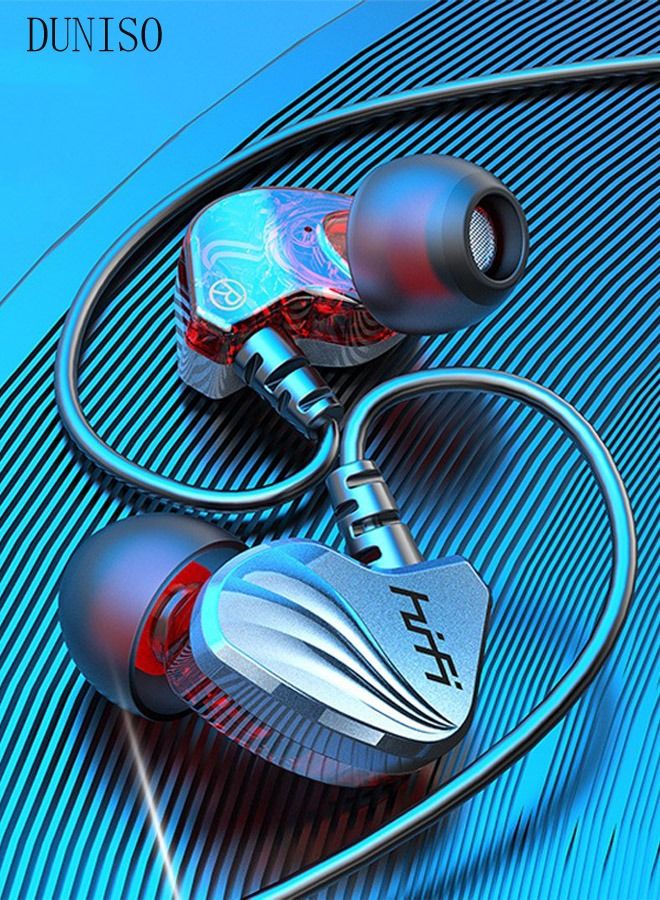 DUNISO Wired Earbuds In-Ear Headphones with Dynamic Crystal-Clear Sound and Ergonomic Custom-Fit Earpieces 3.5mm Jack for Phones and Laptops Wired Headphone For Gym Running Office - Image 4