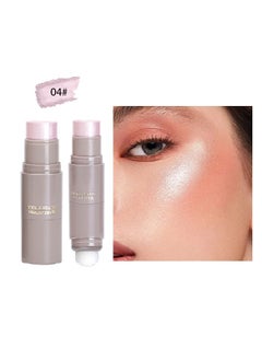 OCHEAL Double Headed Makeup Stick,Highlighter Stick with Brush,Moisture and Lightweight Highlighters Makeup Stick Waterproof, Long Lasting 2 In 1 Face & Body & Eye Shadow Makeup Stick(#04)  - Image 2