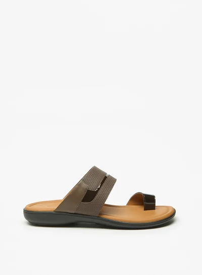 Al Waha Men's Textured Slip-On Arabic Sandals