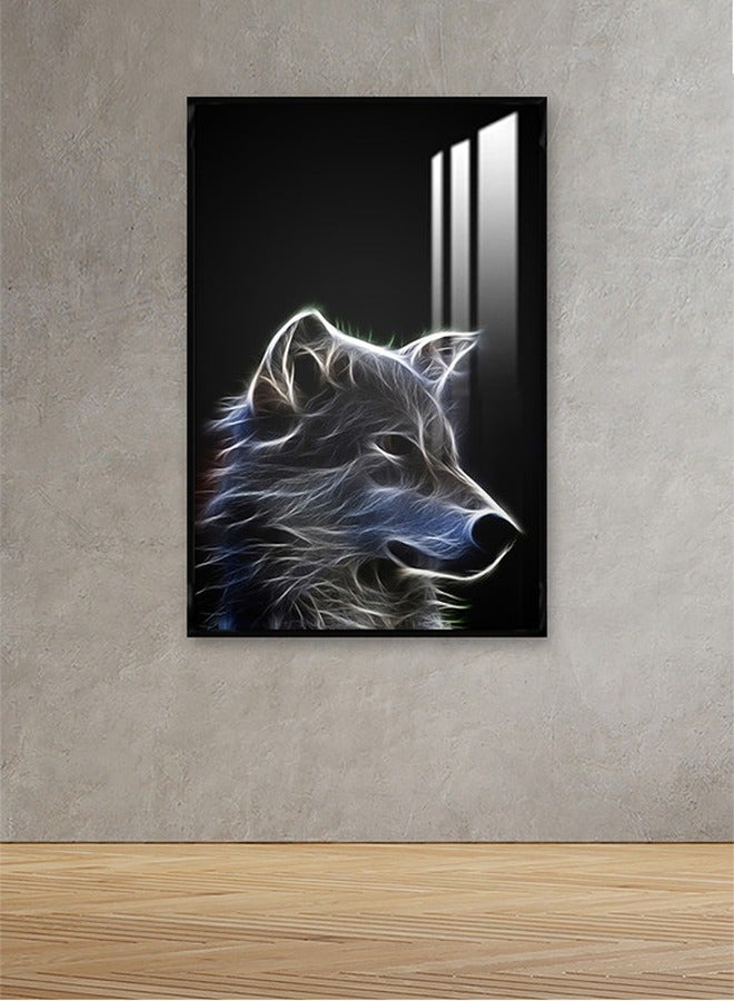 ماركتنا لوحة جدارية120×80سم مع برواز أسود وطبقة اكريلك شفاف بتصميم حيوانات - Image 1