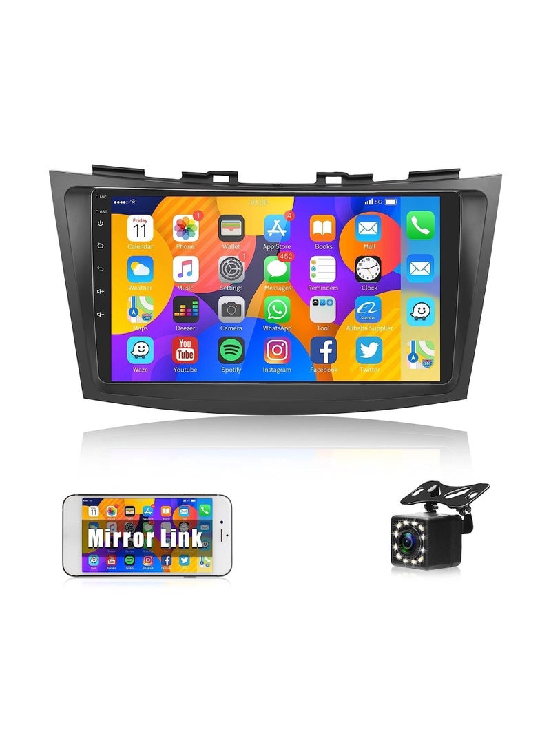 SHEZA STAR Android Car Stereo for Suzuki Swift 2011 2012 2013 2014 2015 2016 2017 1GB RAM 32GB ROM 9 Inch MirrorLink WiFi BT, IPS Touch Screen with Backup Camera Included - Image 1