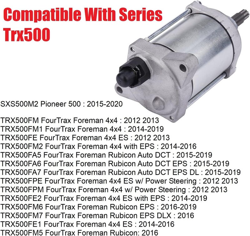 MINSTAR Starter Motor for Honda ATV TRX420 Series and Pioneer 500 - Image 4
