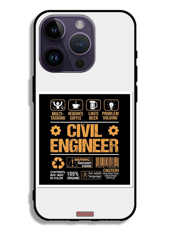 Tolwak Apple iPhone 14 Pro Protective Case Civil Engineer Sticker - Image 2