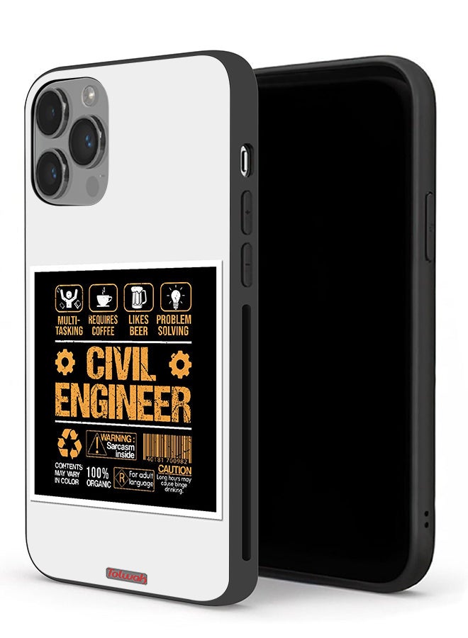 Tolwak Apple iPhone 14 Pro Protective Case Civil Engineer Sticker - Image 1