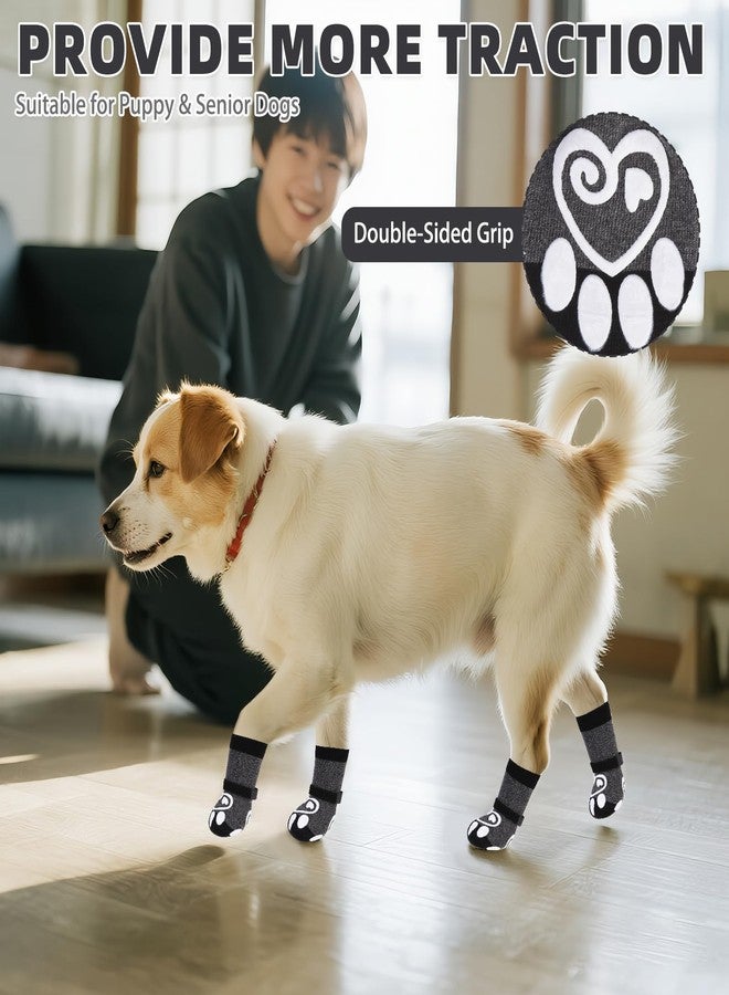 كولتيل جوارب كولتايل للكلاب للأرصفة الساخنة/الباردة لمنع لعق الكفوف، أحذية واقية للكلاب وواقيات للكفوف للأرضيات الخشبية الصلبة مانعة للانزلاق، جوارب للتحكم في الاحتكاك للكلاب الصغيرة والمتوسطة والكبيرة وكبار السن، مقاس XS - Image 4