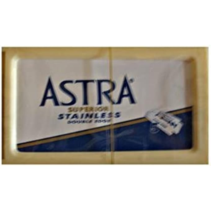 أسترا شفرة حلاقة مزدوجة الحواف من أسترا بلو سوبيريور استانلس ستيل 50 قيراط - Image 2