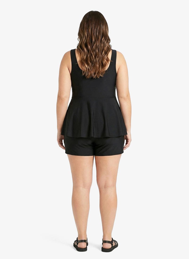 Ella Plus Square Neck Swimsuit With Shorts - Image 2