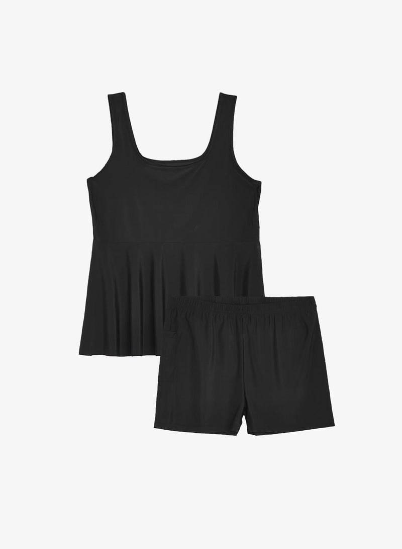 Ella Plus Square Neck Swimsuit With Shorts - Image 3