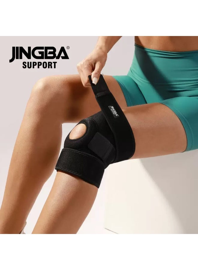 جينجبا سابورت قطعة واحدة من دعامات الركبة الرضفية للرجال والنساء، دعامات ركبة قابلة للتعديل للوقاية من آلام الركبة وتخفيفها، دعامات ركبة من النيوبرين، أحزمة دعم للجري، دعامات تثبيت الرضفة للجري في صالة الألعاب الرياضية وكرة السلة - Image 2