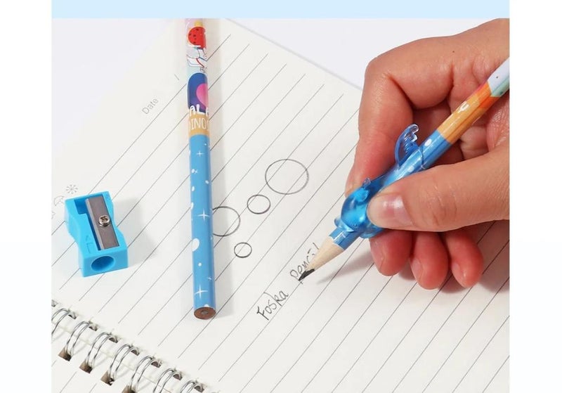 Foska Plastic Assorted Colors Pencil Set of 13Complete colour pencil set includes 13 pieces with pencils, erasers, a sharpener, and helpful accessories. - Image 5