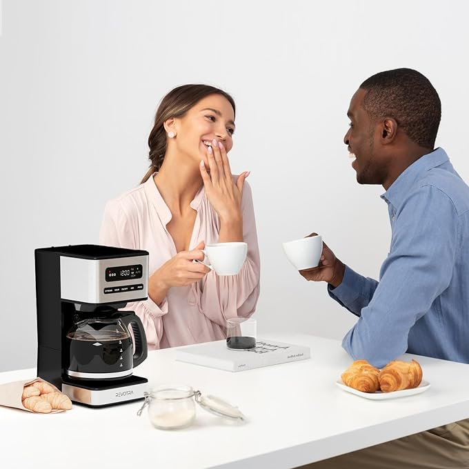 12 Cup Programmable Coffee Maker, Hot and Iced Drip Coffee Makers | Regular & Strong Brew Drip Coffee Machine, 1-4 Cup, 24H Timer, Auto Shut-Off, Keep Warm, Pause & Serve - Image 2