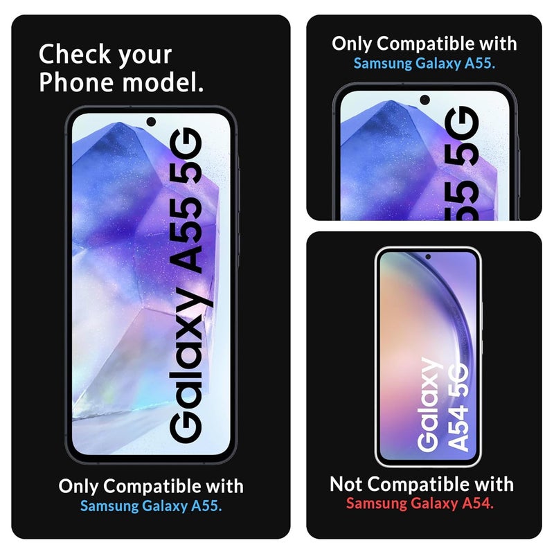 FIRST MART Military Grade Gorilla Tempered Glass Compatible For Samsung Galaxy A35 and Galaxy A55 (6.6 Inches) With Full Screen Coverage and Easy Installation Kit| Edge-To-Edge Protector|Black - Image 5