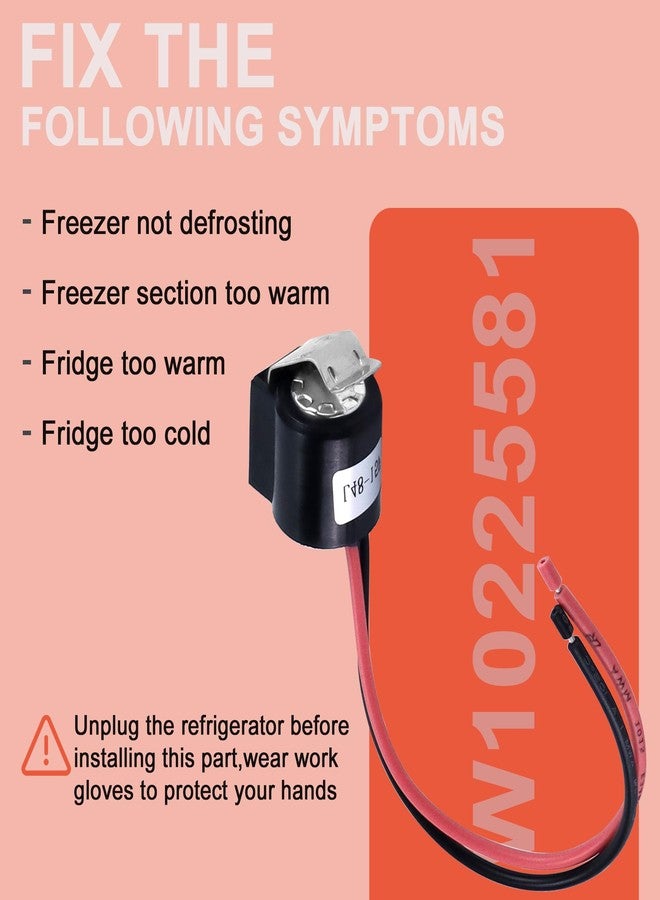 Sikawai WPW10225581 Refrigerator Thermostat Replacement Part-Perfectly Fit for Whirl-Pool Refrigerator Defrost Thermostat by Sikawai-Replaces WPW10225581 AP6017375 2149849 2321799 PS11750673 - Image 3