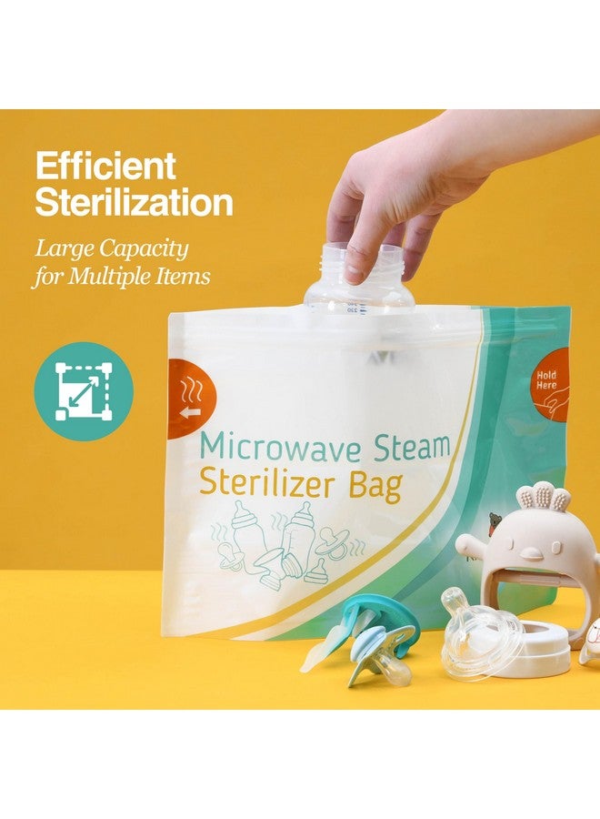 Kiddieware 10 Pack Microwave Sterilizer for Baby Bottles Pacifier Sanitizer and Breast Pump Sterilizer Bags Portable Travel Sterilizer for Baby Bottles Pacifiers and Breast Pump Parts - Image 3