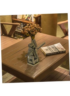 Hediyesahibi Gift Holder Vintage Metal Dutch Windmill Figurine Antique Bronze 17CM  - Image 3