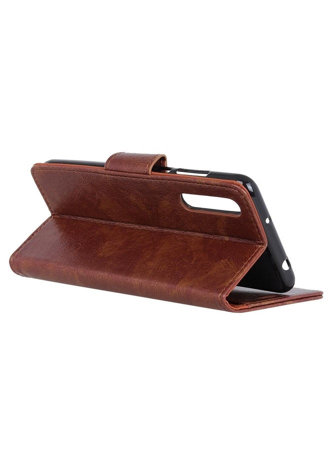 HuHa For Sony Xperia Ace II Nappa Texture Horizontal Flip Leather Case with Holder & Card Slots & Wallet(Brown)  - Image 4
