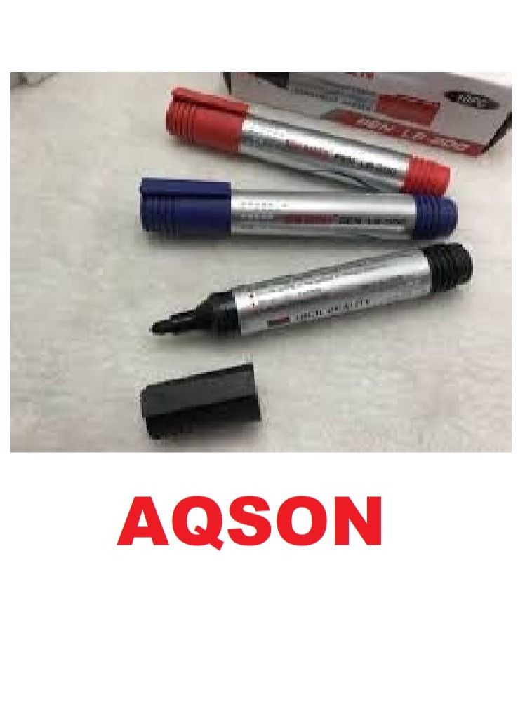 AQSON PERMANENT MARKER BLUE PACK OF 10 - Image 3