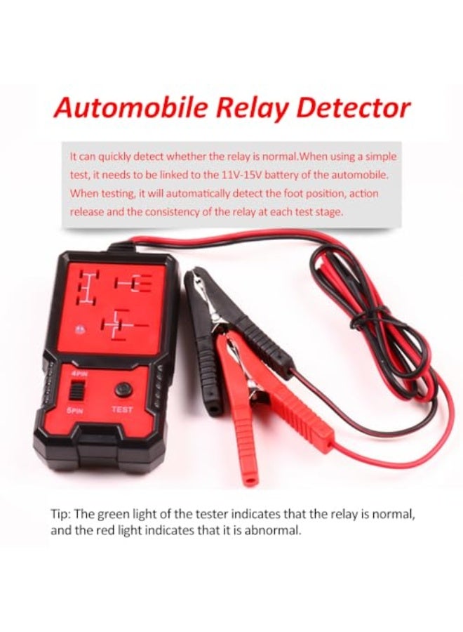 Daconovo Automotive Relay Tester Car Relays Detector Automobile Relay Detector Fault Analyzer 24V 4-Pin 5-Pin Car Relays Detector - Image 3