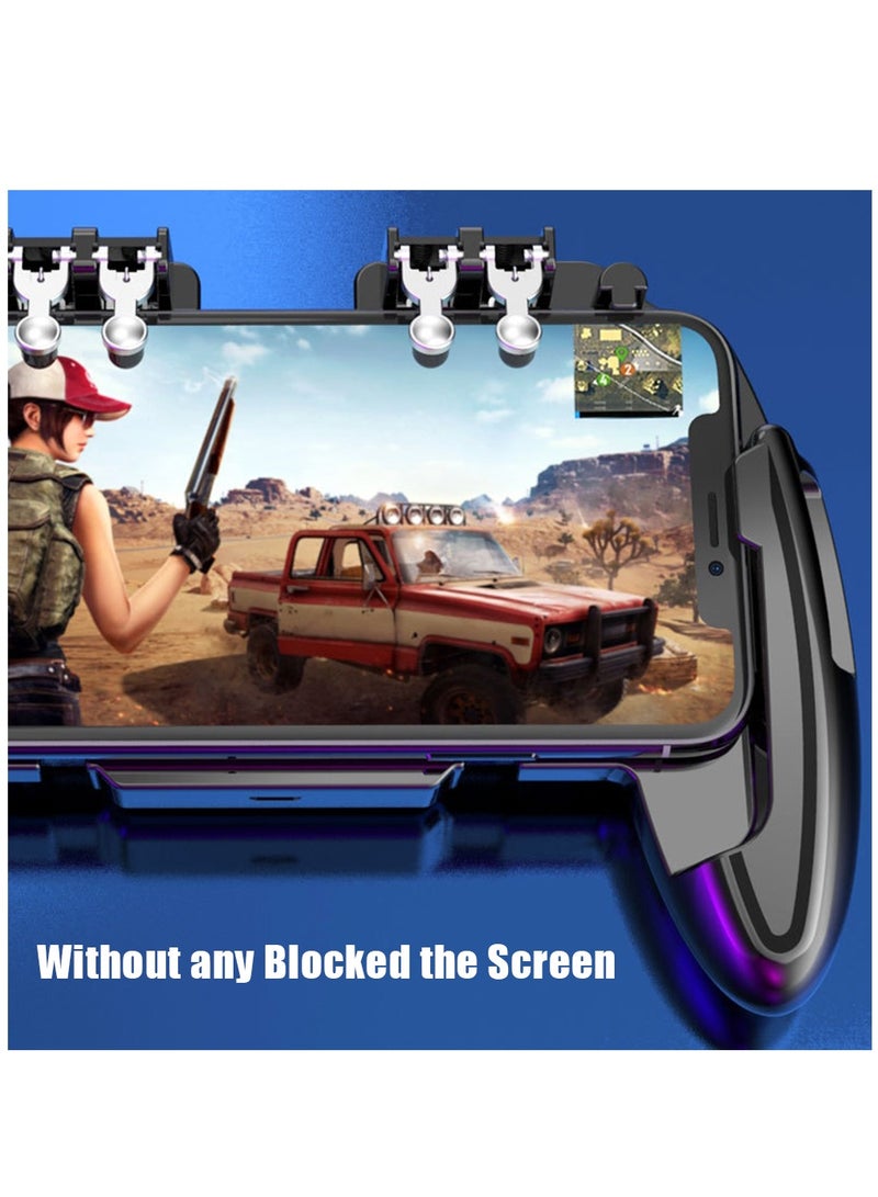 M11 Mobile Phone Game Trigger, Built in Device Stand and Cooler Fan Mobile Gaming Joystick, Non-slip Design, Precise Movement, New Gaming Experience