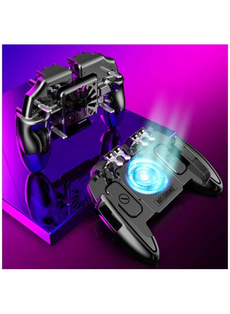 M11 Mobile Phone Game Trigger, Built in Device Stand and Cooler Fan Mobile Gaming Joystick, Non-slip Design, Precise Movement, New Gaming Experience