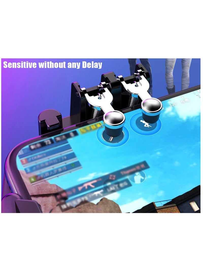 M11 Mobile Phone Game Trigger, Built in Device Stand and Cooler Fan Mobile Gaming Joystick, Non-slip Design, Precise Movement, New Gaming Experience