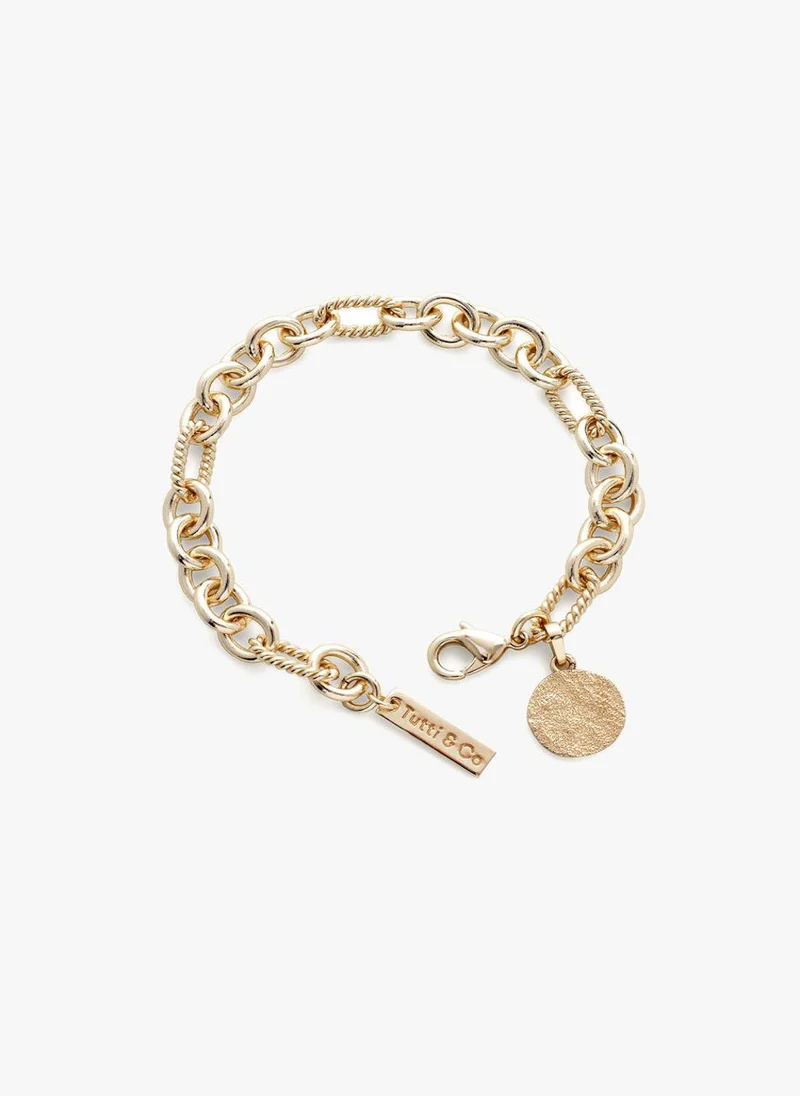 Tutti & Co Crest Bracelet Gold