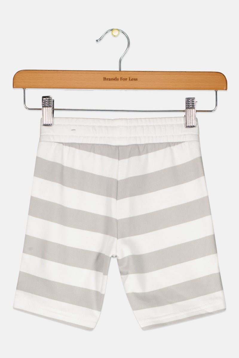 PUMA Kids Boy Sportswear Fit Stripe Shorts, Grey - Image 2