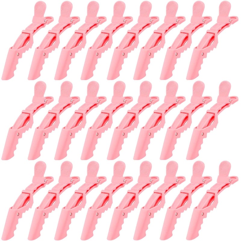 Ondder 24 Pack Large Alligator Clips for Hair Sectioning Coloring Cutting  Pink Pro Salon Barber Hair Styling Accessories for Women and Men