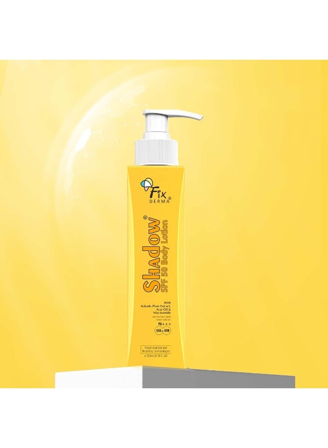 FIXDERMA Shadow Sunscreen Body Lotion with SPF 50 PA+++ & 2% Niacinamide - Image 2