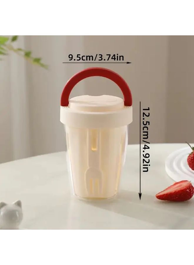 Yellow Leak Proof Salad Cup Portable Snack Container For Picnic Gym Office - Image 3