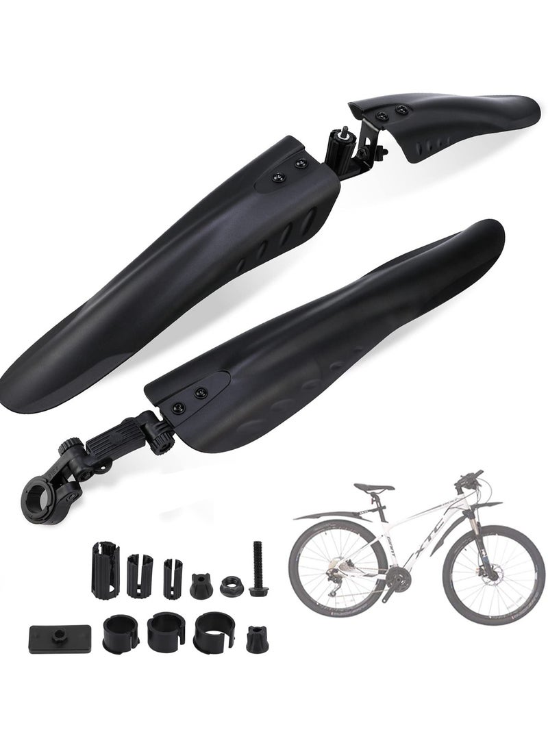 KASTWAVE Bicycle Mudguard, Full Coverage Thickened and Widened Mountain Bike Rain Cover Adjustable 3 Pieces Mudguard Suitable for 24-28 Inch Mountain Road Bike (3 Pieces 1 Set) - Image 1