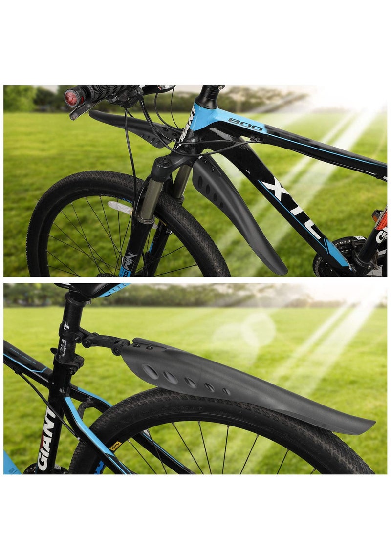 KASTWAVE Bicycle Mudguard, Full Coverage Thickened and Widened Mountain Bike Rain Cover Adjustable 3 Pieces Mudguard Suitable for 24-28 Inch Mountain Road Bike (3 Pieces 1 Set) - Image 3
