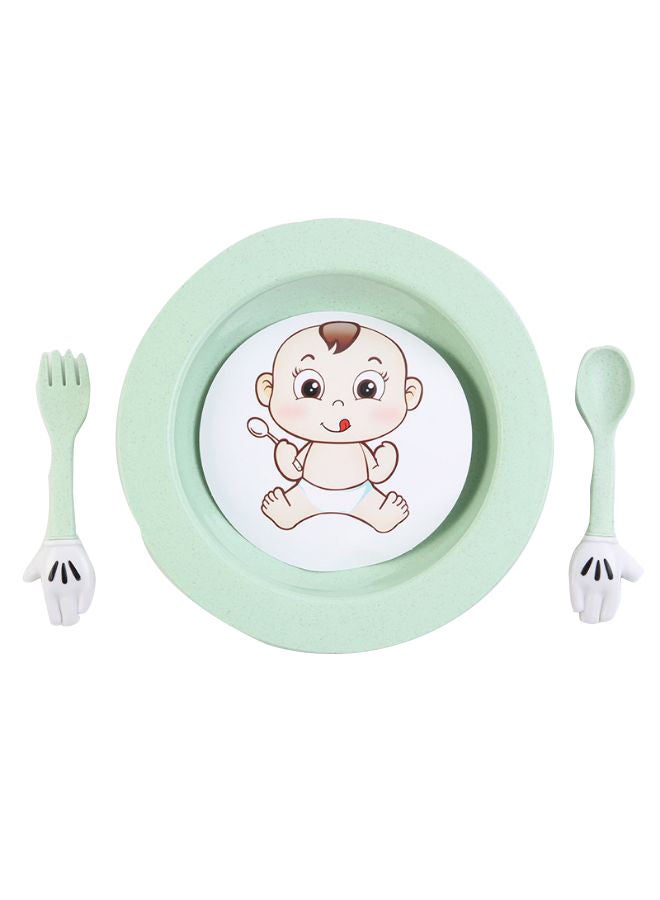 Loquat 3 Piece Cartoon Feeding Plate
