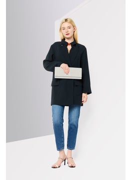 EMPORIO ARMANI Women Regular Fit Solid Casual Blazer,  Navy  - Image 2