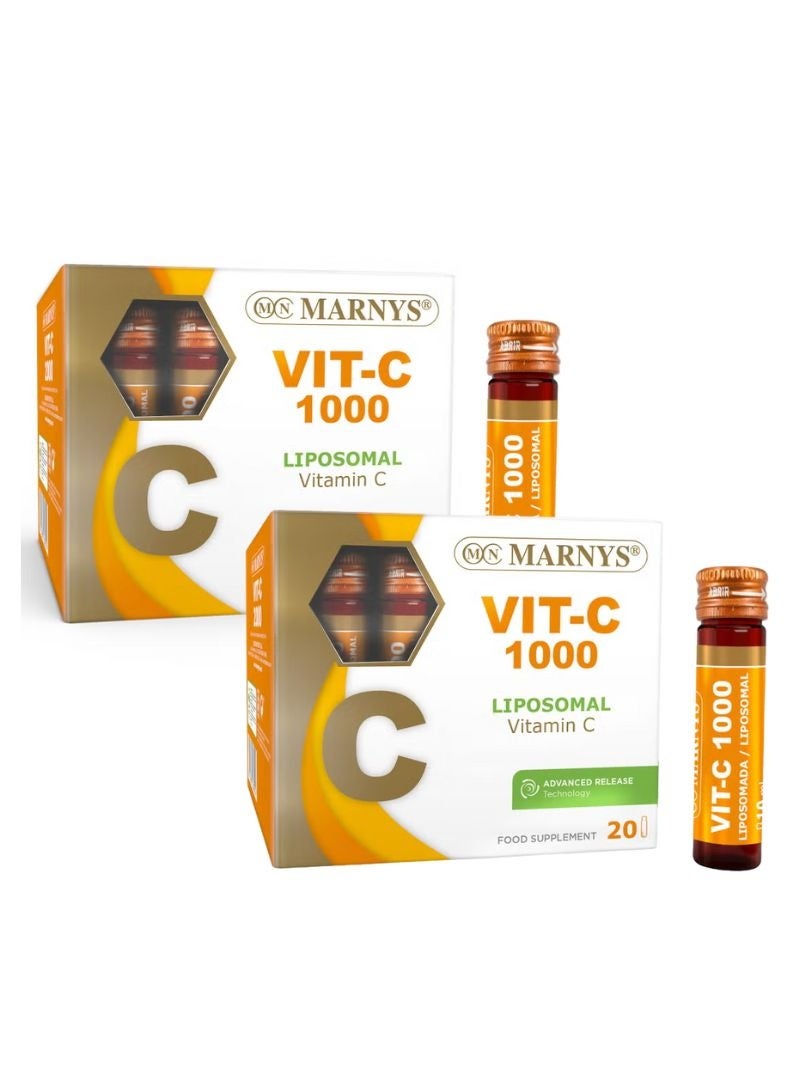 Marnys Vit - C 1000 Liposomal vitamin C 40 vials x 10 ml Pack of 2 - Image 1