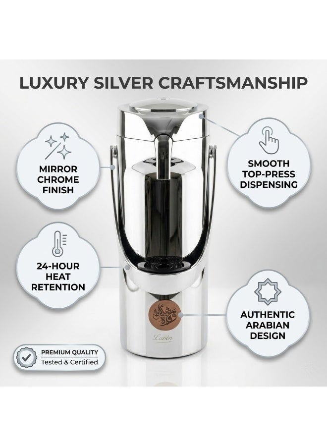 Lavin vaccum flask 1.9L/Airpot Glass inner Thermos/Long heat retention/Hot&Cold/HB - Image 3