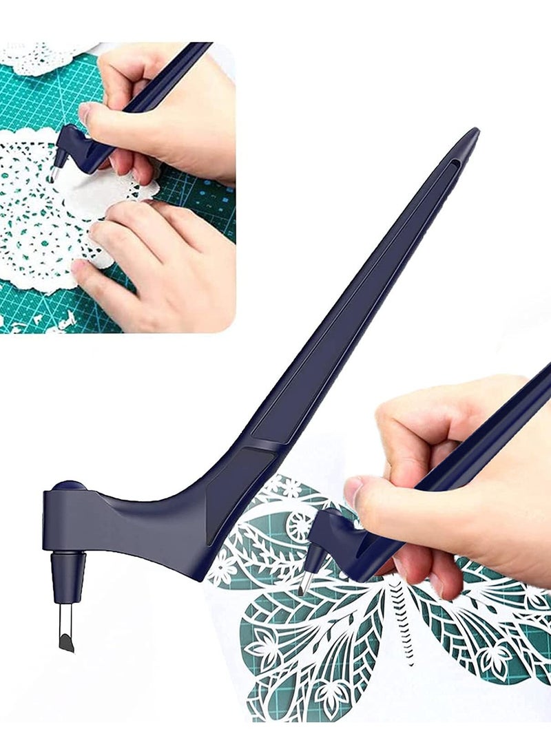 SYOSI 360-Degree Craft Cutting Tools Gyro-Cut Craft Cutting Tool Precision Art Knife Cutter Stainless Steel Craft Knives With 360-Degree Art Cutting Tool For Craft Paper-Cutting Stencil - Image 1