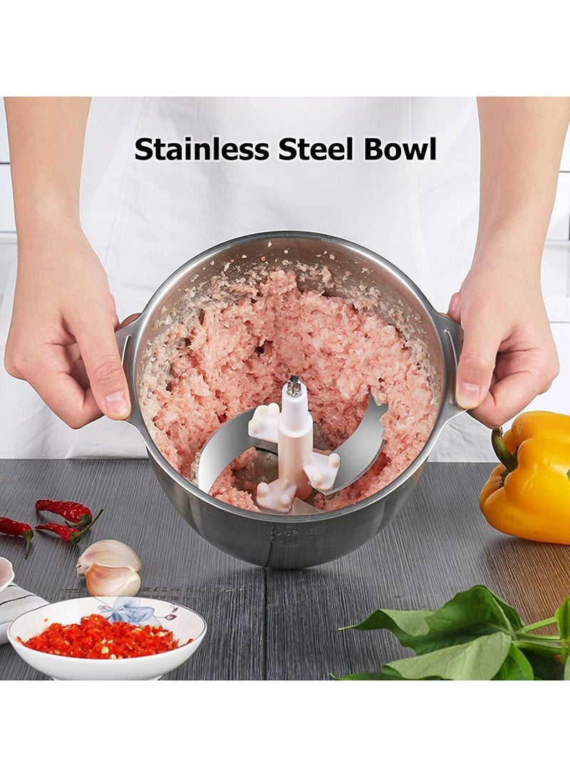 Maxtop Electric Meat Grinder 3L Multi Function Stainless Steel Food Processor for Meat Vegetables Fruits Nuts 2-Speed Control - Image 5