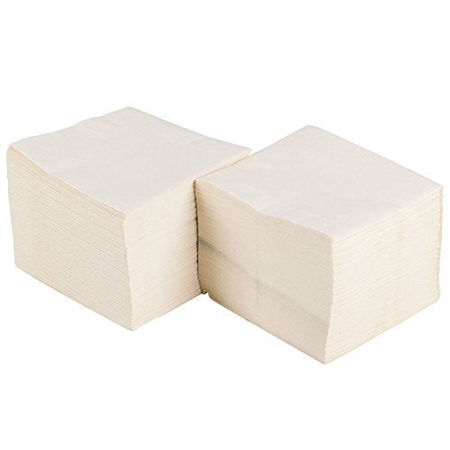 Perfectware 2 Ply White-250 White Beverage Napkin Package of 250 - 2-Ply , 9*9 (Pack of 250) - Image 1