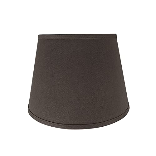 Aspen Creative 58952, Empire Uno Lamp Shade, Dark Reddish Brown, 9" Top x 13" Bottom x 9" Slant Height, Slip UNO 33mm - Image 1