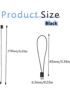 HY 1000 Pcs Hang Tag String 7 Inch Nylon String Snap Lock Pin Loop Fastener Hook Ties Easy and Fast to Attach (Black)  - Image 2