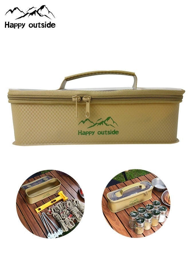 happy outside Multi-Color Small Tool Bag ×3 – 2 L Transparent Lid Storage Pouch, Sand-proof & Waterproof Organizer for Small Items, Durable Scratch-Resistant & Easy-Clean Utility Storage Box  （Black*1+Green*1+Khachi*1） - Image 4