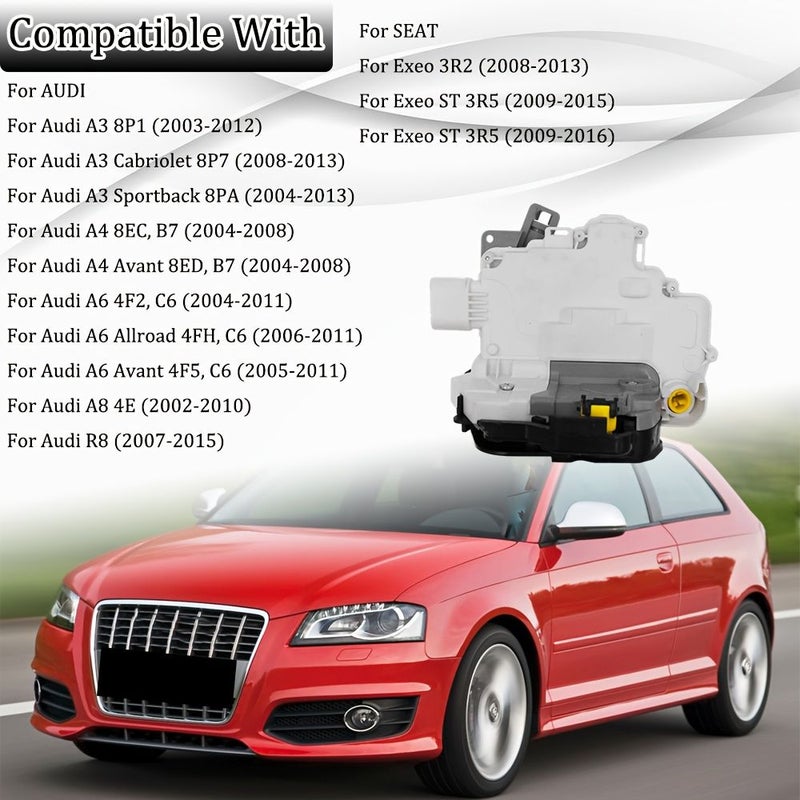 Front Right Door Lock Latch Actuator for Audi A3 A6 A8 R8 Seat Exeo Auto Part OEM 8E1837015AA 8E1837016AA 8E0839015AA 8E0839016AA 7 Pins 8 Pins 9 Pins - Image 3