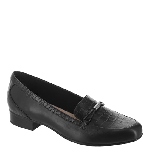 Clarks Black's Juliet Shine Loafer, Black Croc Print Leather, 7 Narrow US - Image 2