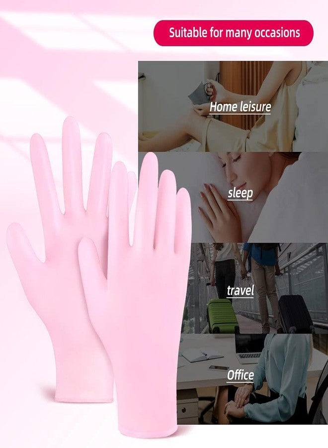 Zerolex Moisturizing Gloves for Dry Hands Overnight-Hand Spa Gloves for Rough Hands Healing and Beauty-Hand Repair Gloves for Women (Pink) - Image 4